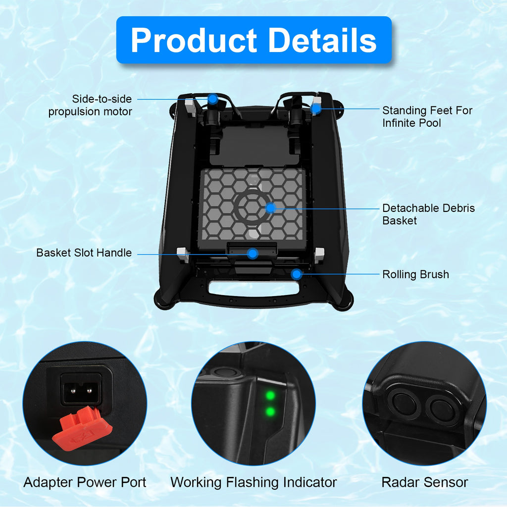 SolarSkim Pro — Solar-Powered Robotic Pool Skimmer with App Control
